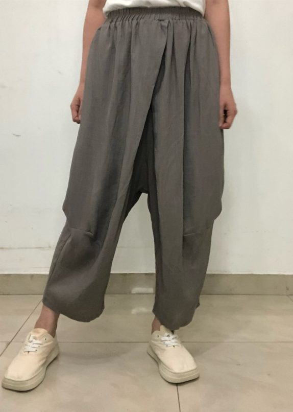 Three-Dimensional Cotton and Linen Pants